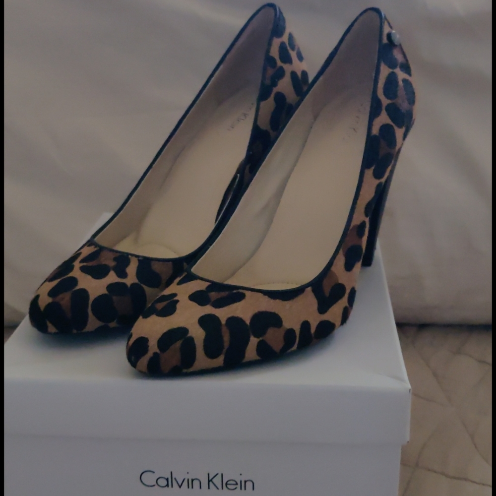Brand New Calvin Klein Leopard Print Heels